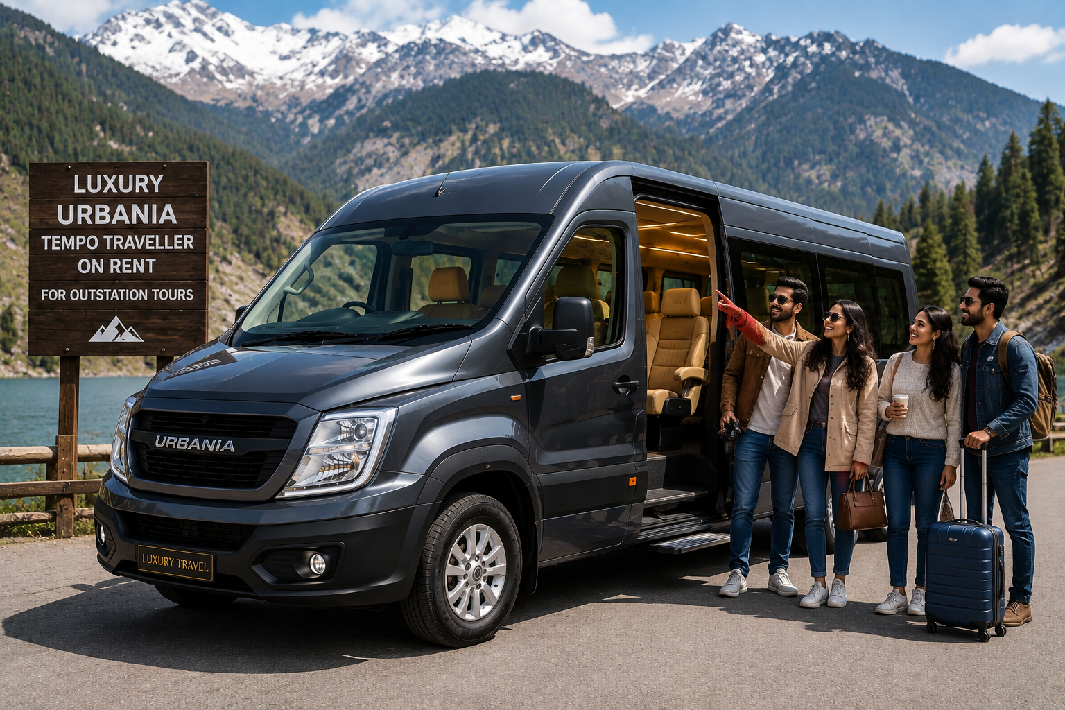 Luxury Urbania Tempo Traveller on rent for outstation tours